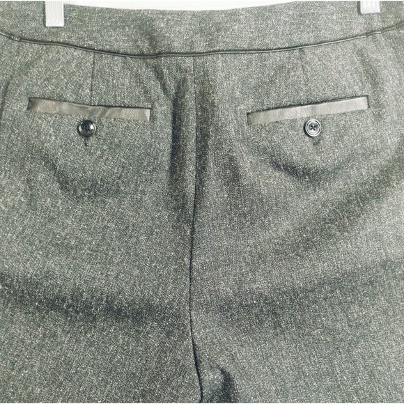 Rafaella Trousers Women's 6P Curvy Heathered Charcoal Grey Zip Straight Leg - Picture 7 of 11